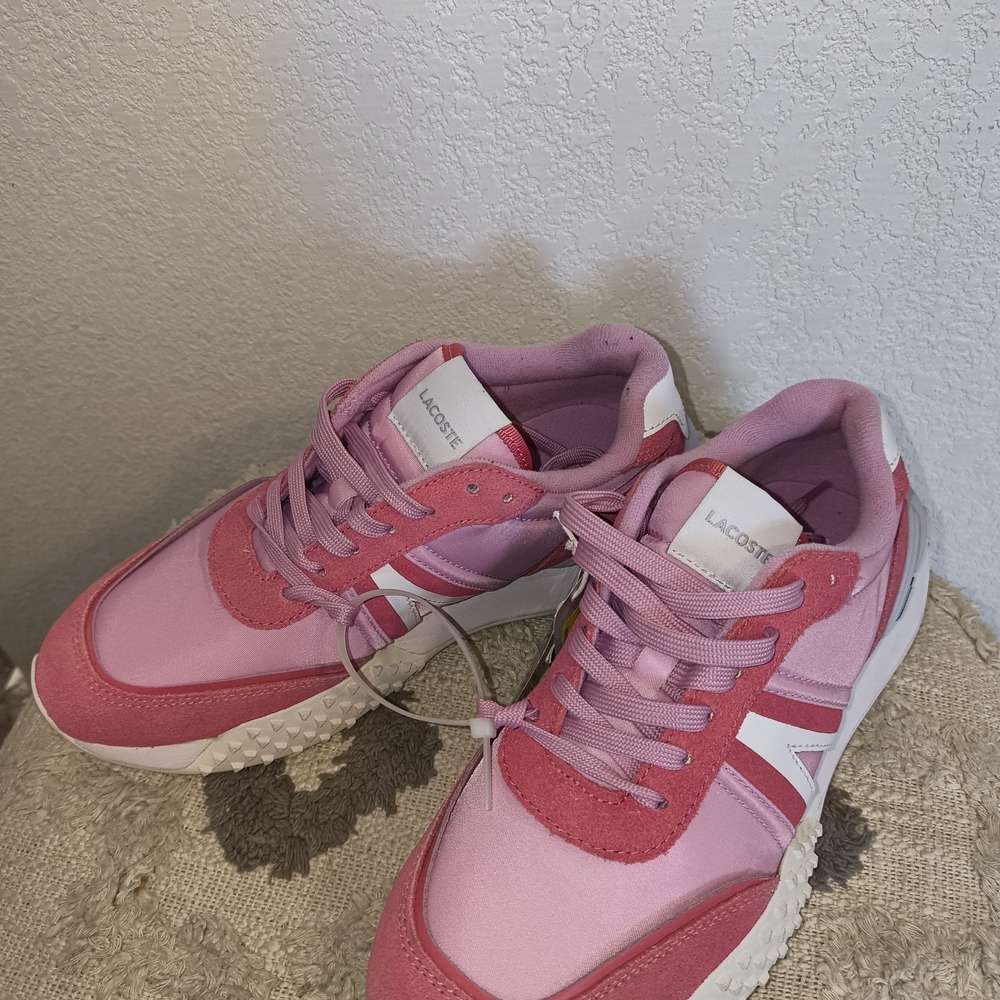 Lacoste Women's Pink L-Spin Deluxe Sneakers